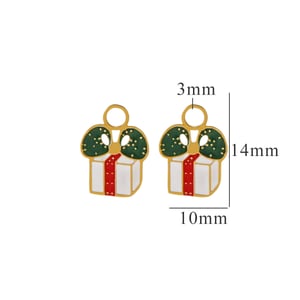 1 pezzo semplice serie simpatico cartone animato scatola regalo in acciaio inossidabile placcato Colore oro 18 carati unisex pendenti h5 